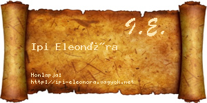 Ipi Eleonóra névjegykártya